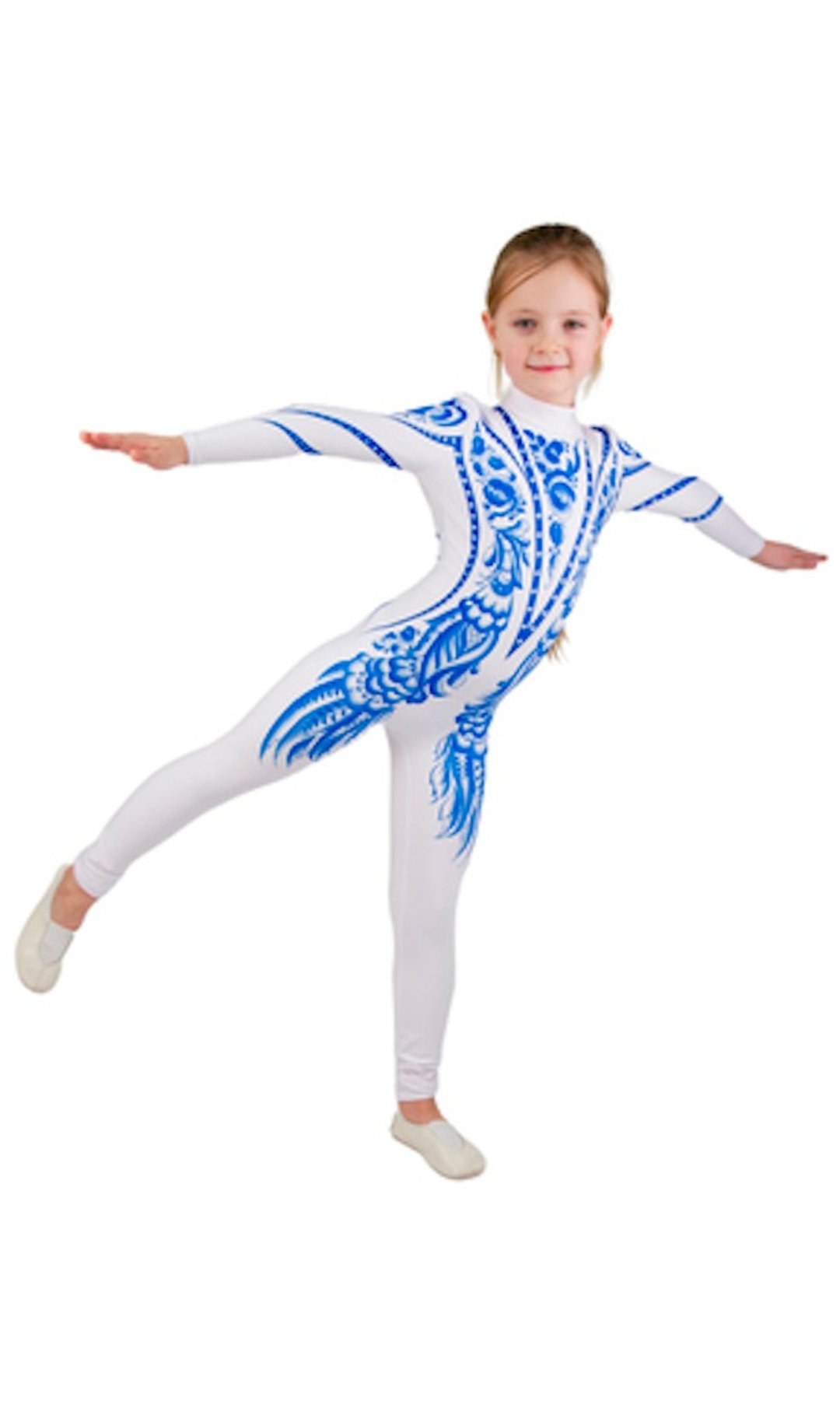 Figure skating costume Gzhel for girls and boys Gymnastic leotard - 包屁衣/连体衣 - 其他材质 