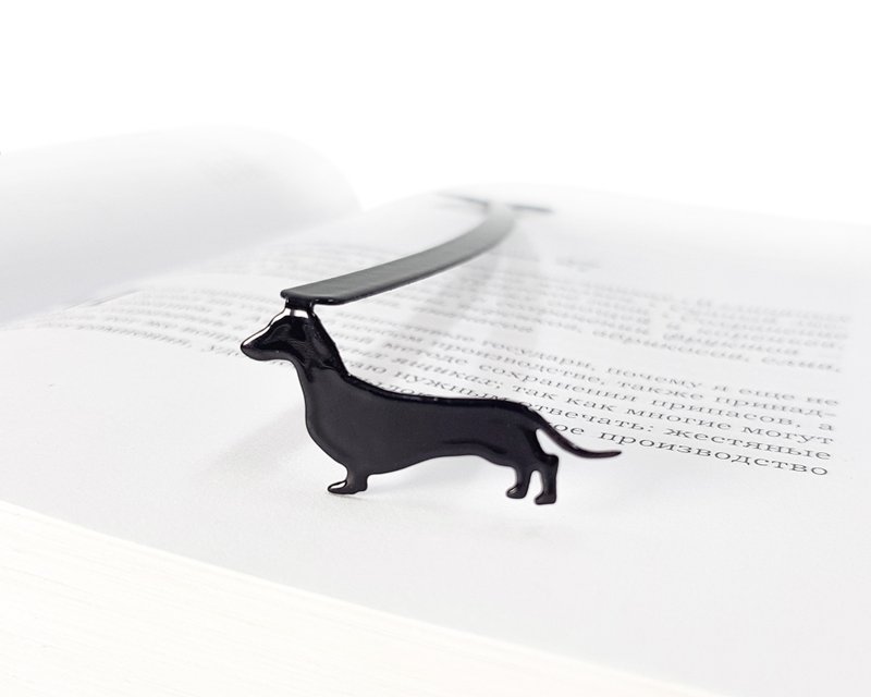 金属书签腊肠犬 - 书签 - 其他金属 黑色