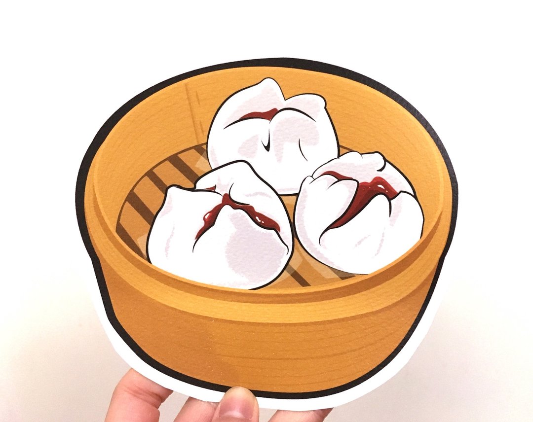叉烧包造型明信片 - 卡片/明信片 - 纸 