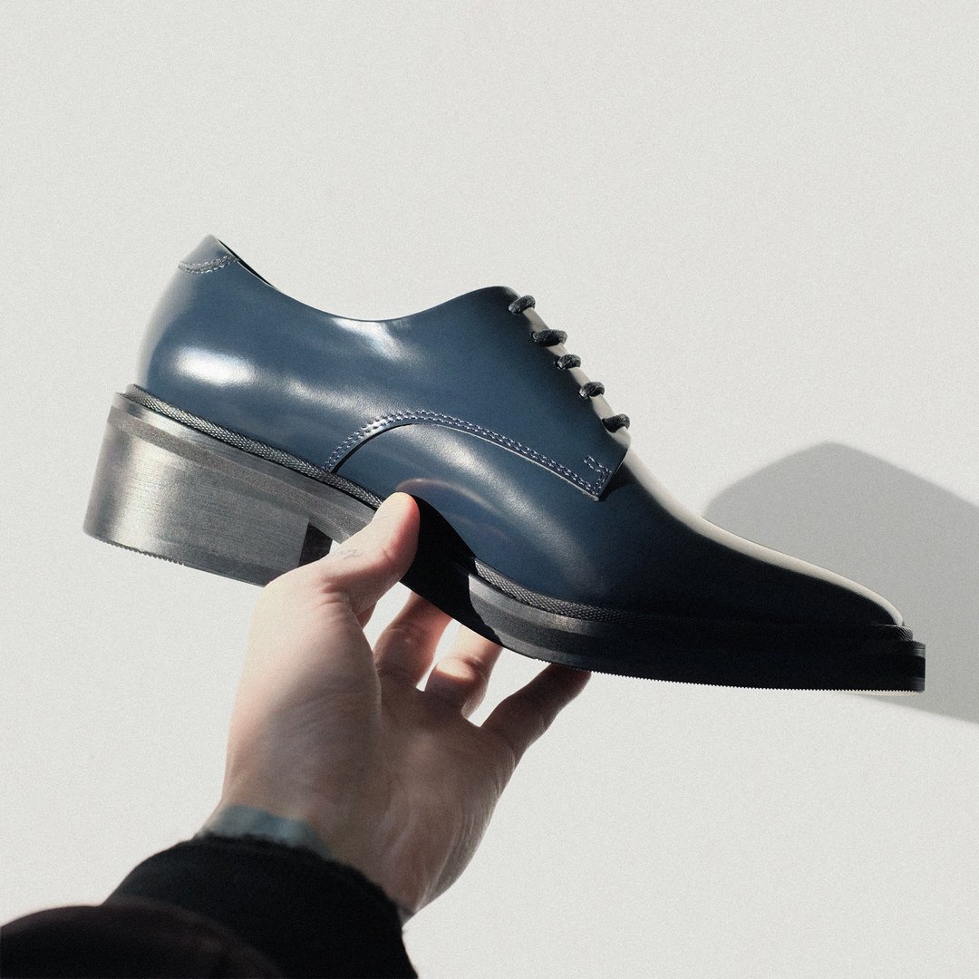 Royal Blue Square Toe - 其他女款皮鞋 - 真皮 蓝色