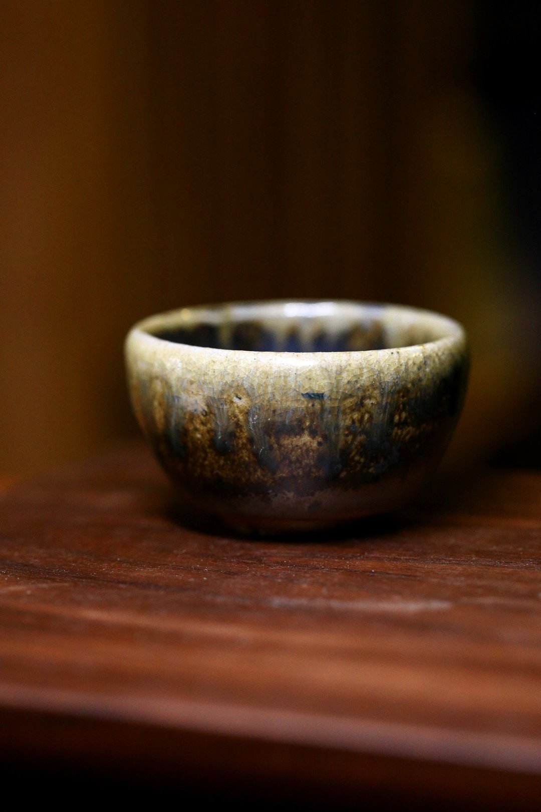 【 柴烧 】微蓝流釉 小杯 茶杯 酒杯 品茗杯 - 茶具/茶杯 - 陶 咖啡色