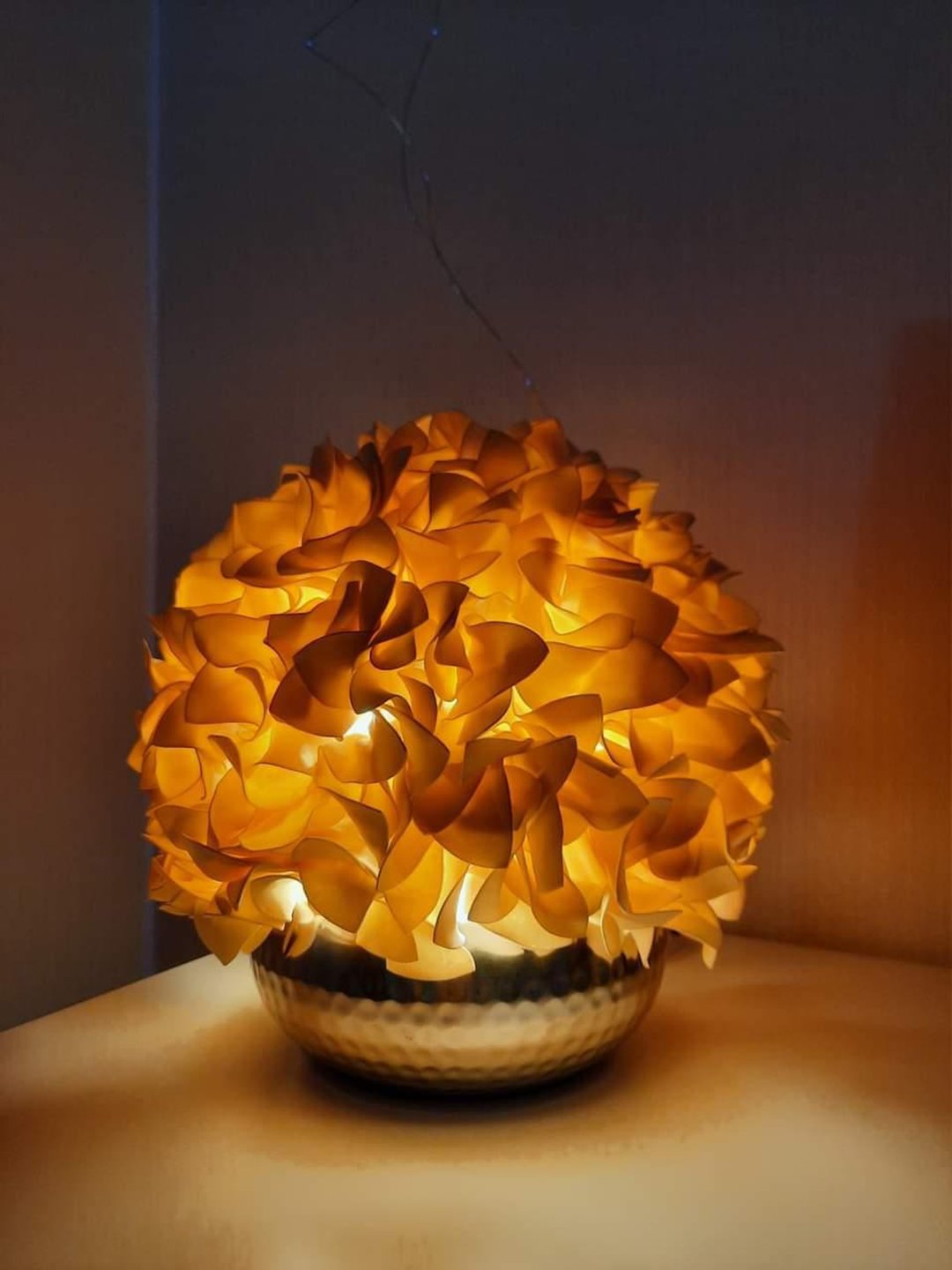 Lamp flower, bedside lamp,decor for bedroom,hydrangea lamp  Hydrangea lamp - 灯具/灯饰 - 其他金属 金色