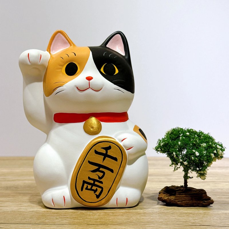 【三毛招福】日本谷中堂招财猫 | 小判 三毛 - 摆饰 - 瓷 白色