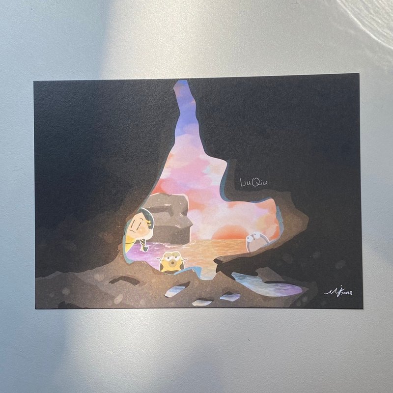 养鱼要写明信片-阿钧ㄉ小琉球游记 当日落之时 - 卡片/明信片 - 纸 橘色