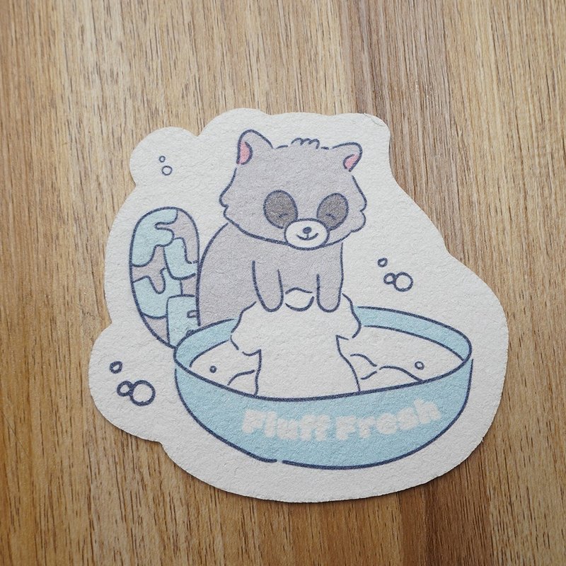 洁宝宝木浆海绵 10*10cm - 碗盘清洁 - 海绵 白色