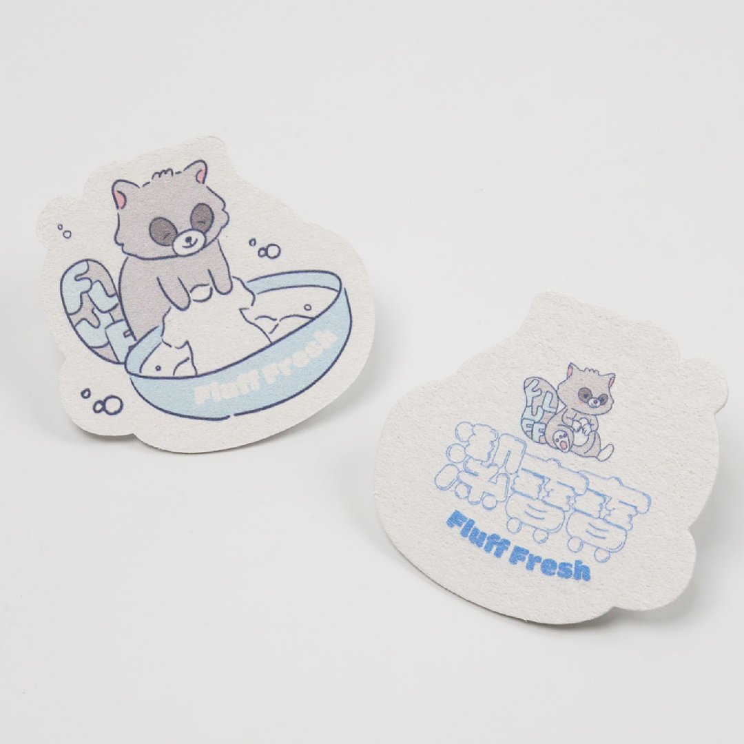 洁宝宝木浆海绵 10*10cm - 碗盘清洁 - 海绵 白色