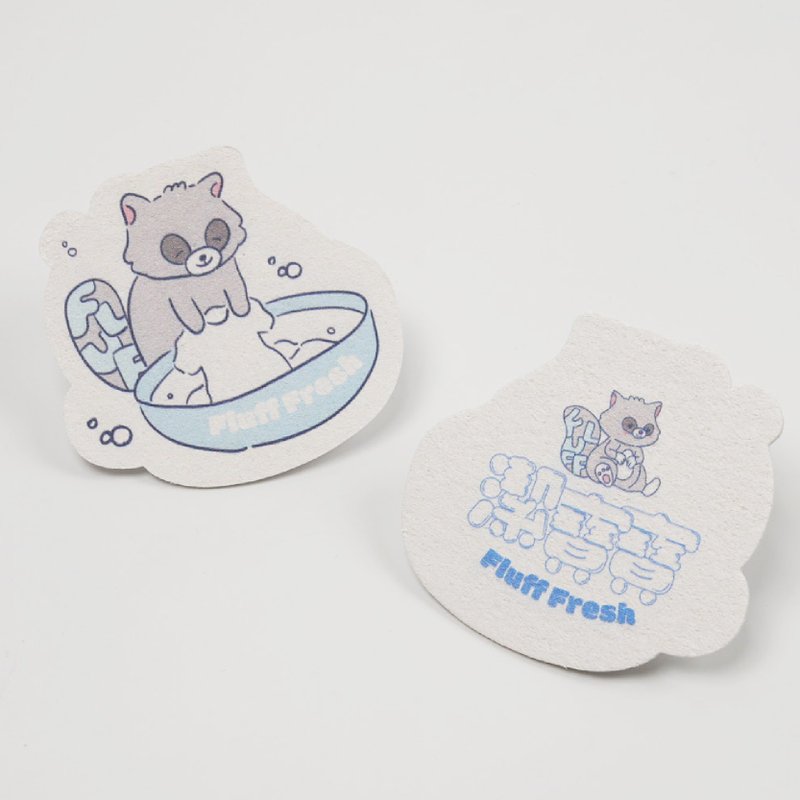 洁宝宝木浆海绵 10*10cm - 碗盘清洁 - 海绵 白色