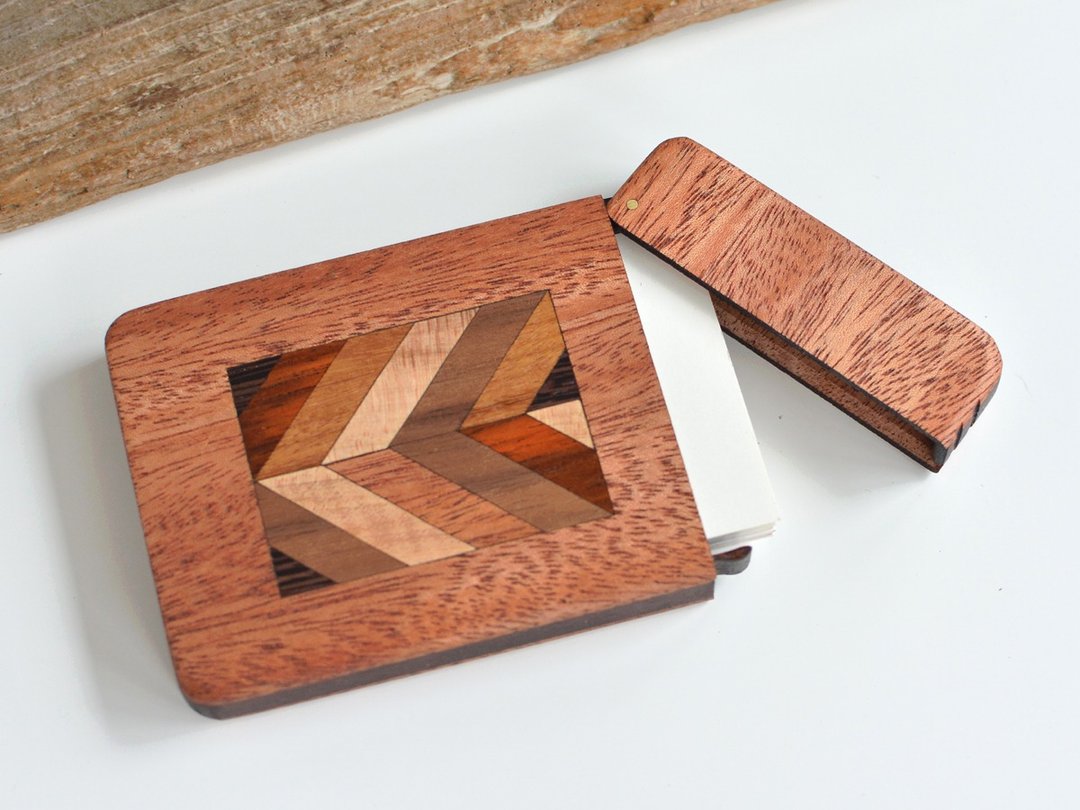 Wooden business card holder [Parquet work] Business Card Case - 名片夹/名片盒 - 木头 