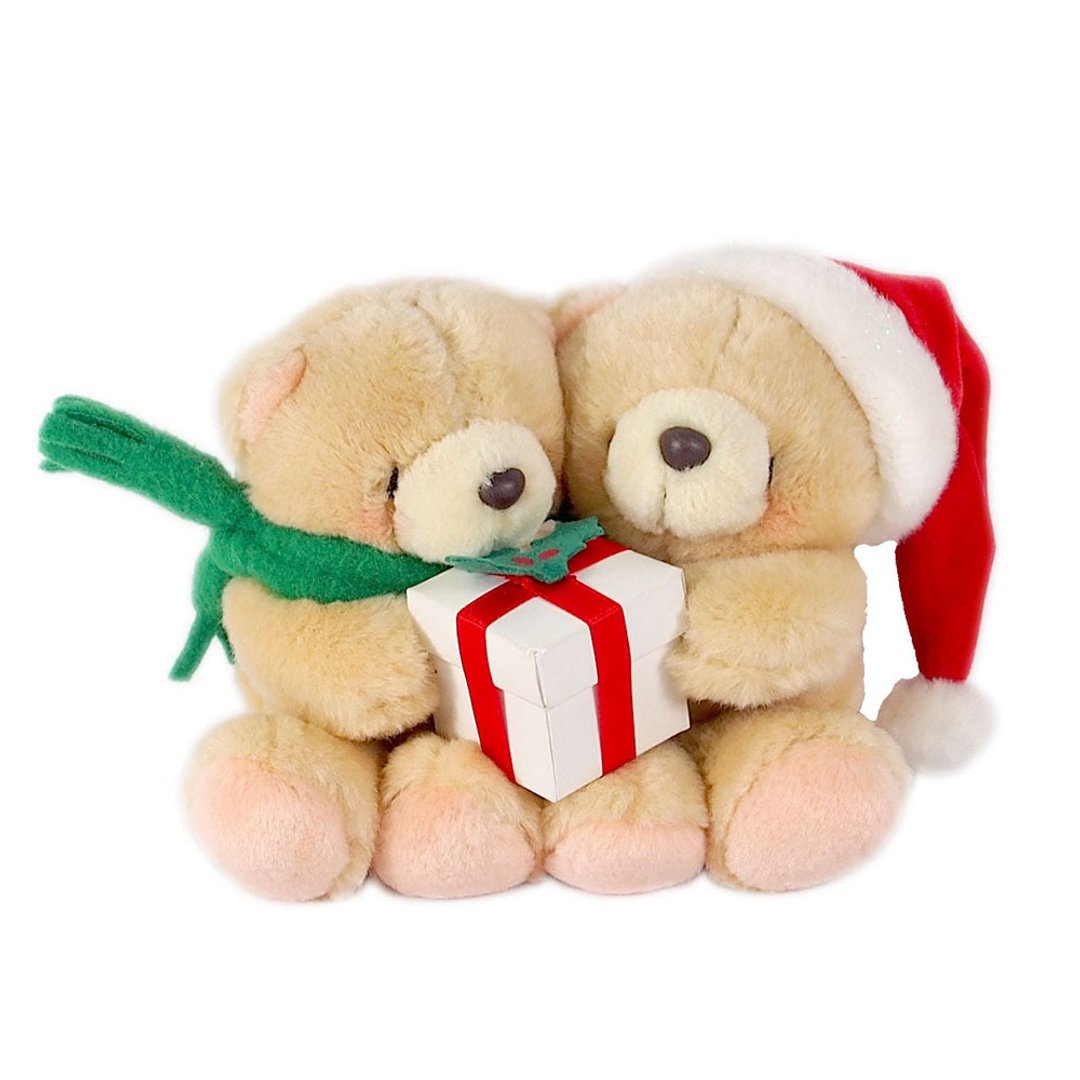 福利品 4.5寸/耶诞情人绒毛熊 Hallmark-ForeverFriends圣诞节 - 玩偶/公仔 - 其他材质 多色