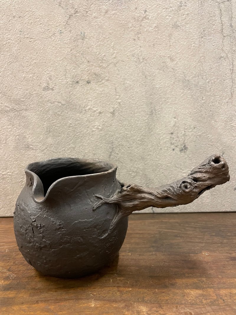 树柄侧把茶海 - 茶具/茶杯 - 陶 黑色