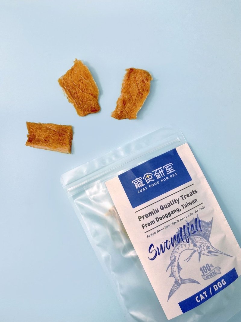 宠食研室　手作原型肉肉零食　台湾现捞海味　沙西米旗鱼片 - 猫罐头/鲜食 - 新鲜食材 蓝色