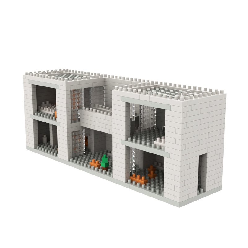 Archbrick 住吉的长屋微积木 (安藤忠雄) - 玩偶/公仔 - 塑料 多色