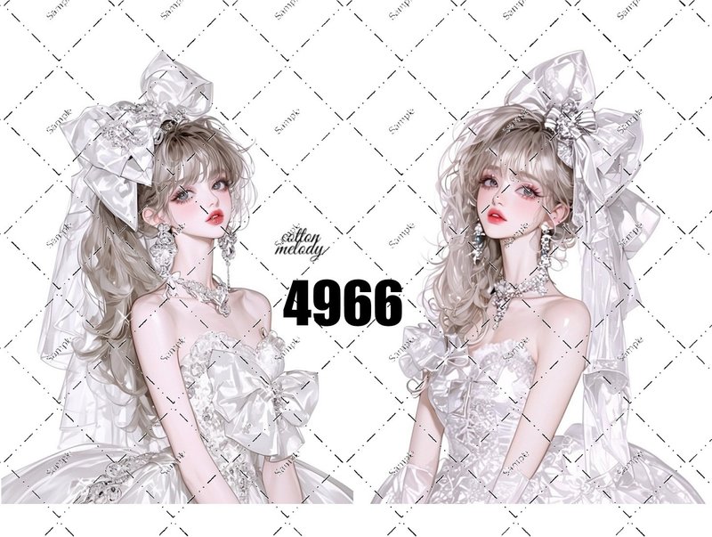 original sticker no.4966 人物贴纸 原创贴纸 原创人物贴纸 装饰贴纸 cotton melody - 贴纸 - 纸 