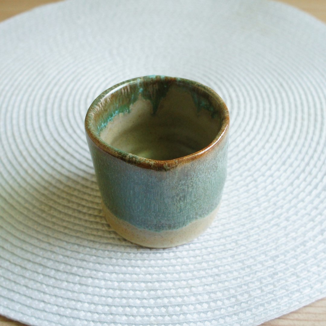 Lovely手作陶瓷【翠竹茶杯、绿】 - 其他杯子 - 陶 绿色