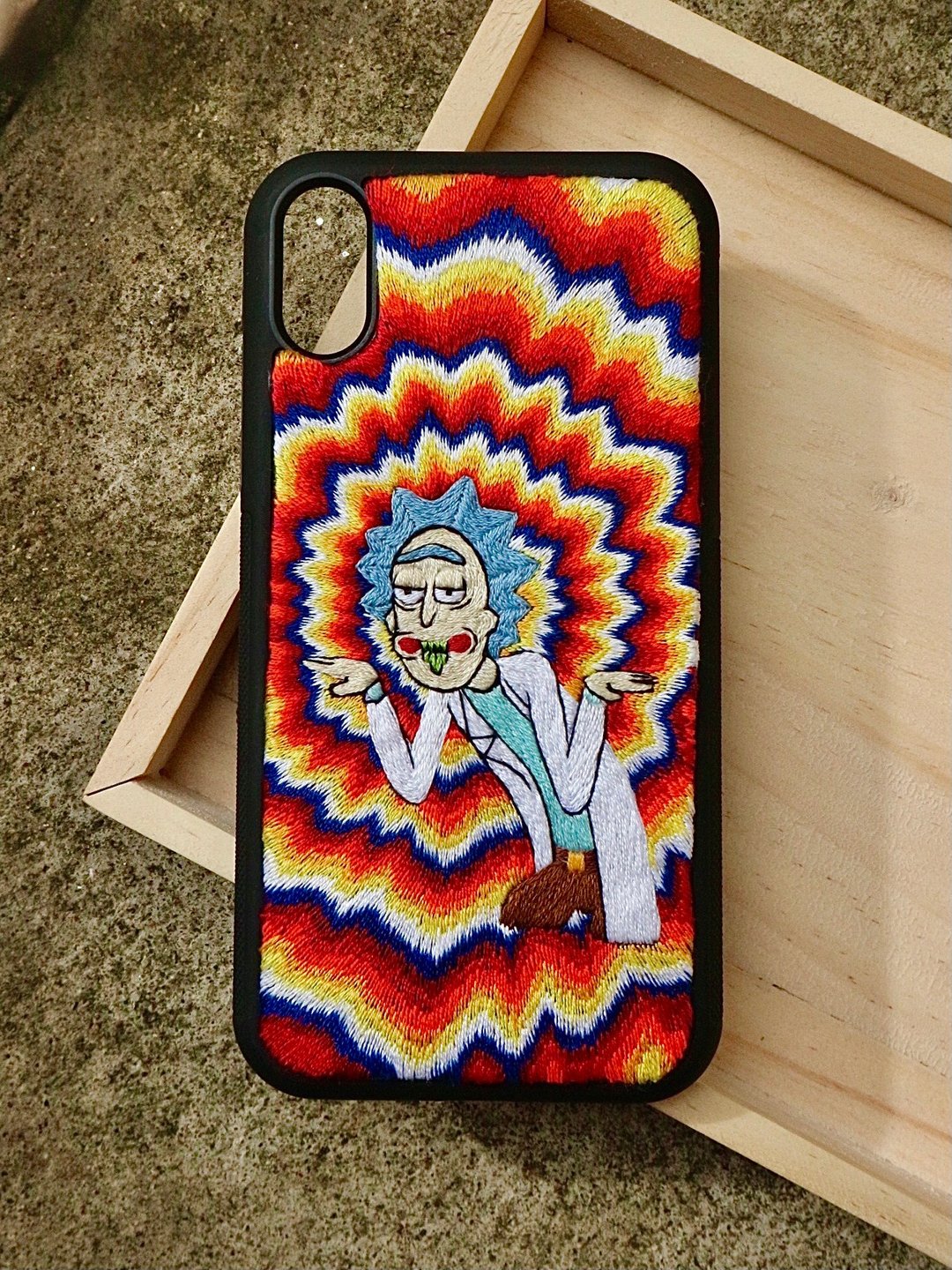 Psychedelic Rick (Rick and Morty) - 手机壳/手机套 - 绣线 多色