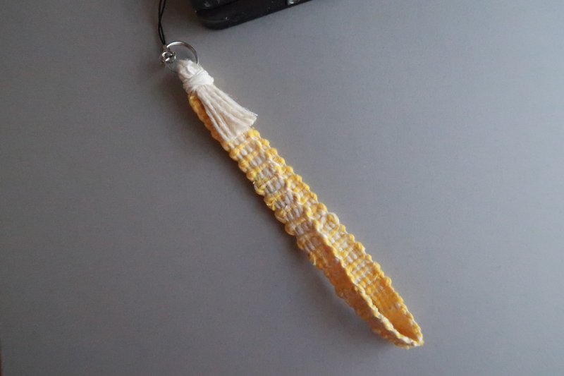 Strap23 相机搭配 20 厘米长手机智慧型手机手工编织黄色礼物 - 相机背带/脚架 - 棉．麻 黄色