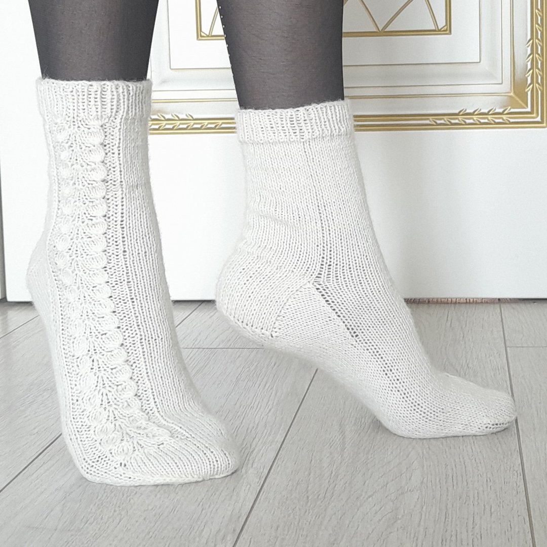 Women socks knitting pattern, Wool socks with pattern for women - 线上课程/教学影片 - 其他材质 