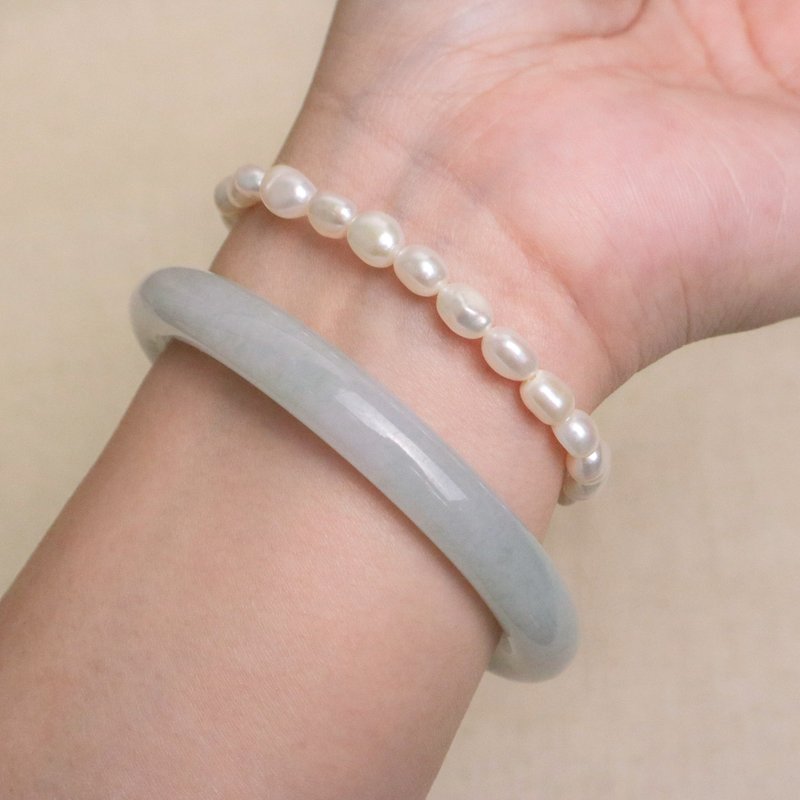 【白月光】珍珠 x s925纯银x法式简约 I 手工原创设计款 I 手链 - 手链/手环 - 珍珠 