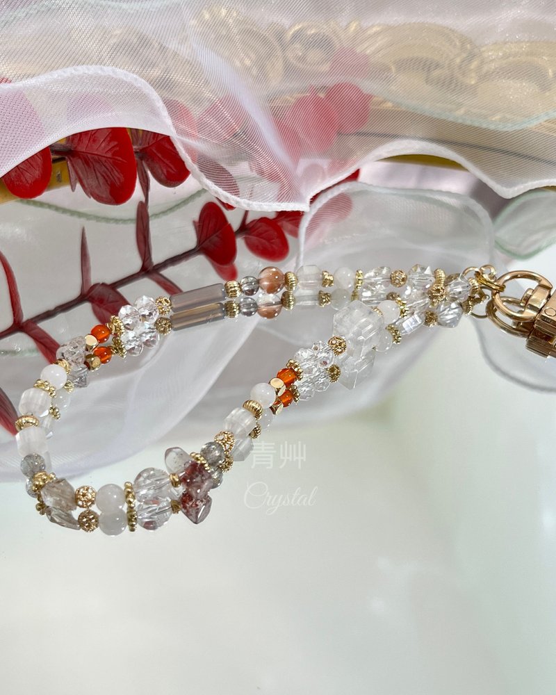 雪地里の一抹圣诞红 - 钥匙链/钥匙包 - 水晶 