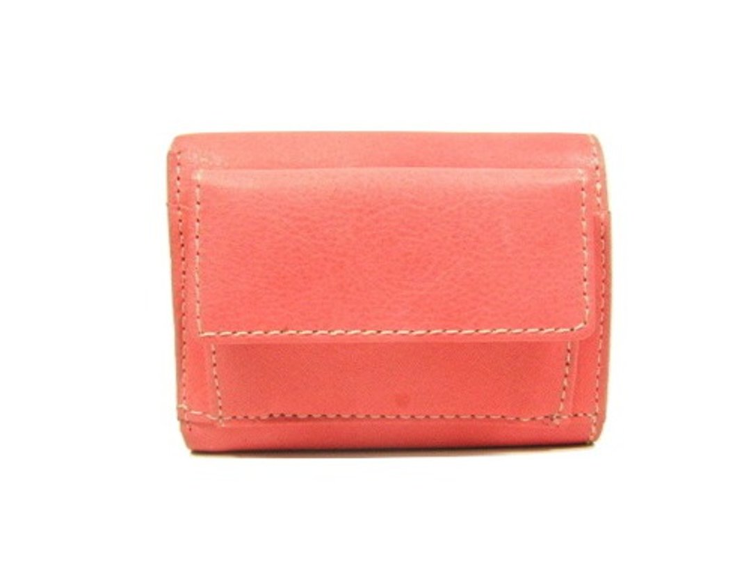 Arizona Pink Trifold Wallet in Italian cowhide - 皮夹/钱包 - 真皮 粉红色