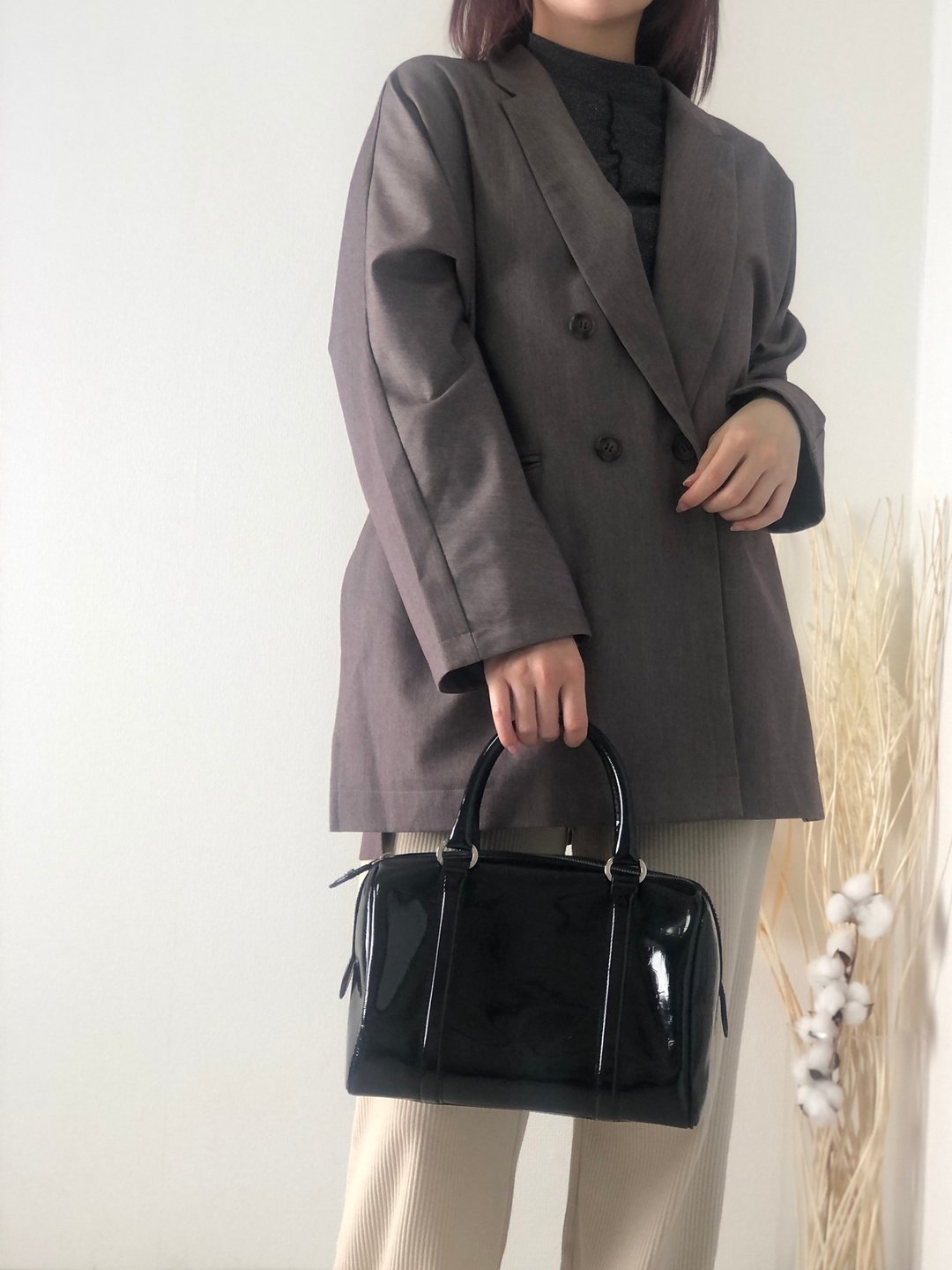 【日本直送，名牌包装】Christian Dior Christian Dior Trotter 珐琅迷你波士顿手袋黑2x875v - 手提包/手提袋 - 真皮 黑色