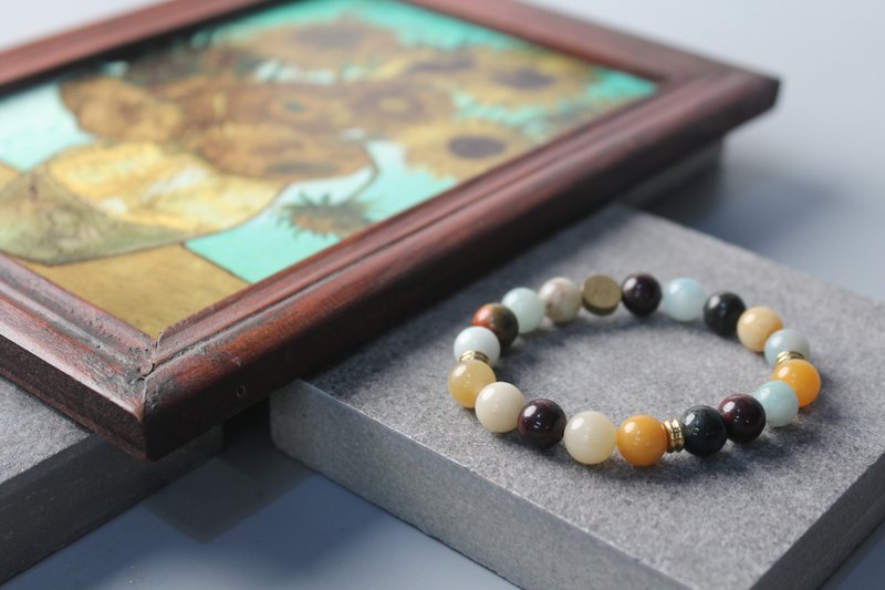 手环手链 / 名画作系列 /  向日葵 / 定制服务 - 手链/手环 - 半宝石 