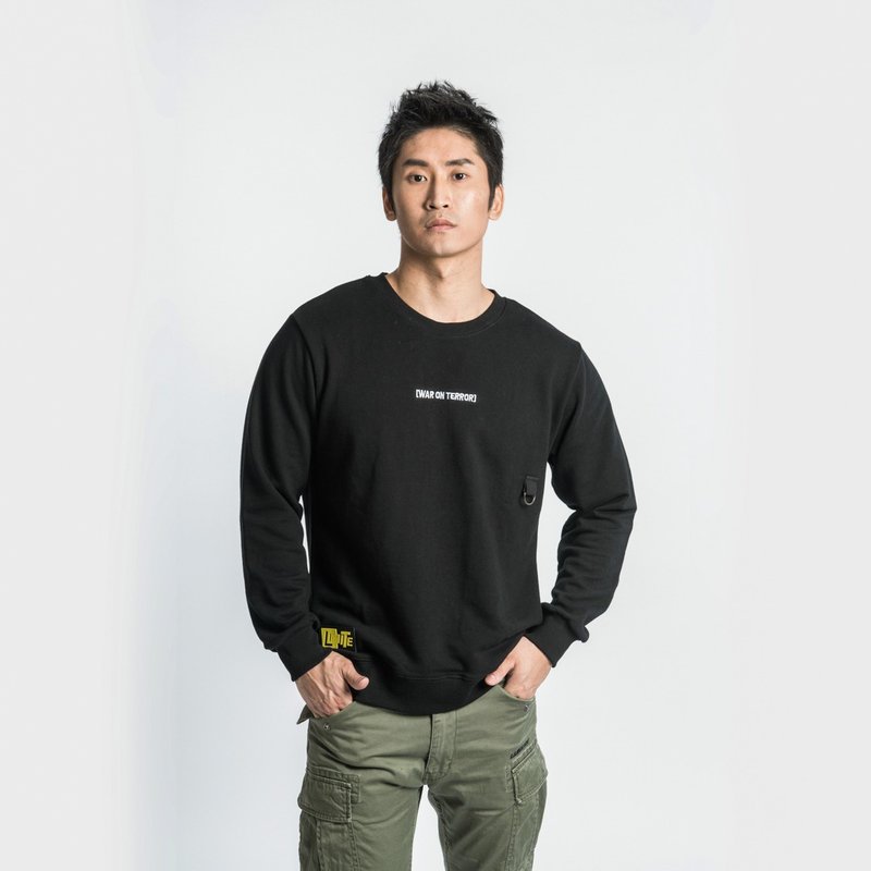 L.I.M.I.T.E-男装印花卫衣 - 男装上衣/T 恤 - 棉．麻 黑色