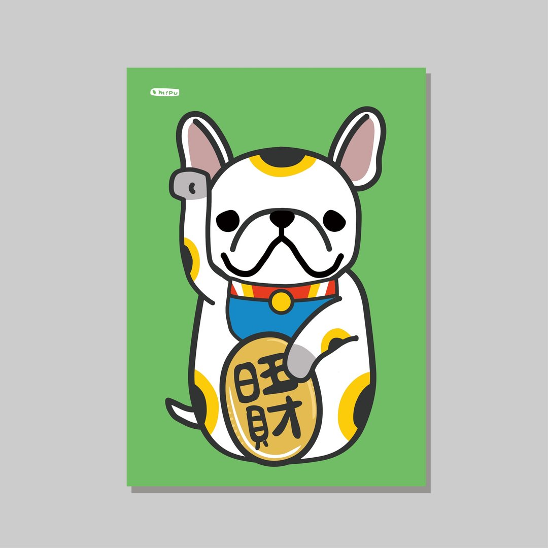 原创A4海报/招财法斗_旺财/设计/猫咪/装饰画 - 海报/装饰画/版画 - 纸 