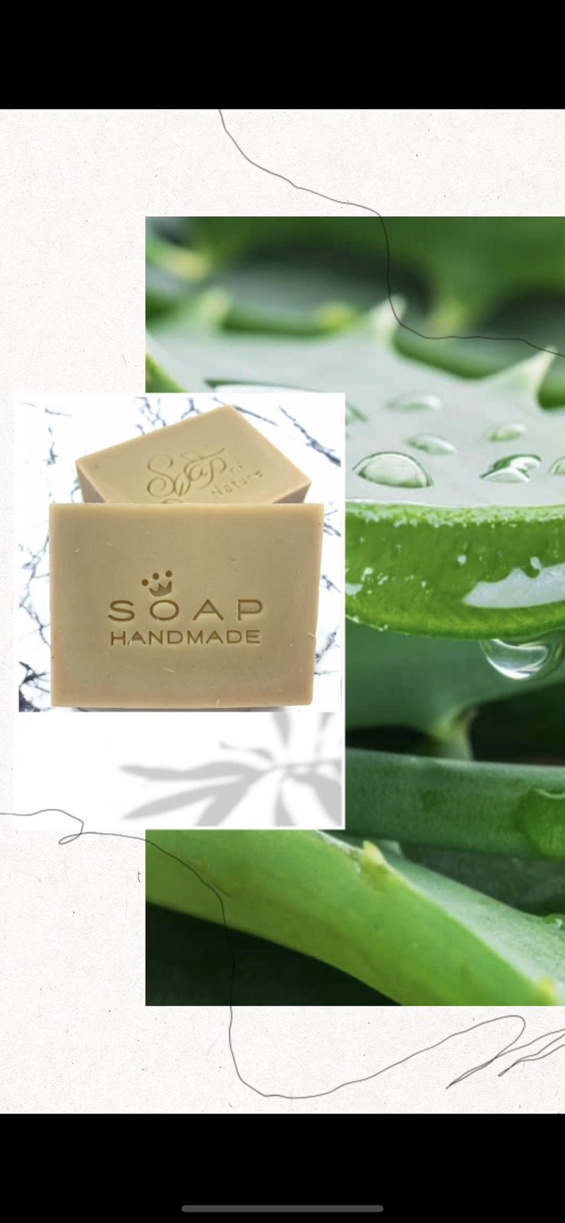 【卡萝琳手工皂】芦荟精油沐浴皂 100%芦荟果胶入皂 - 沐浴用品 - 植物．花 