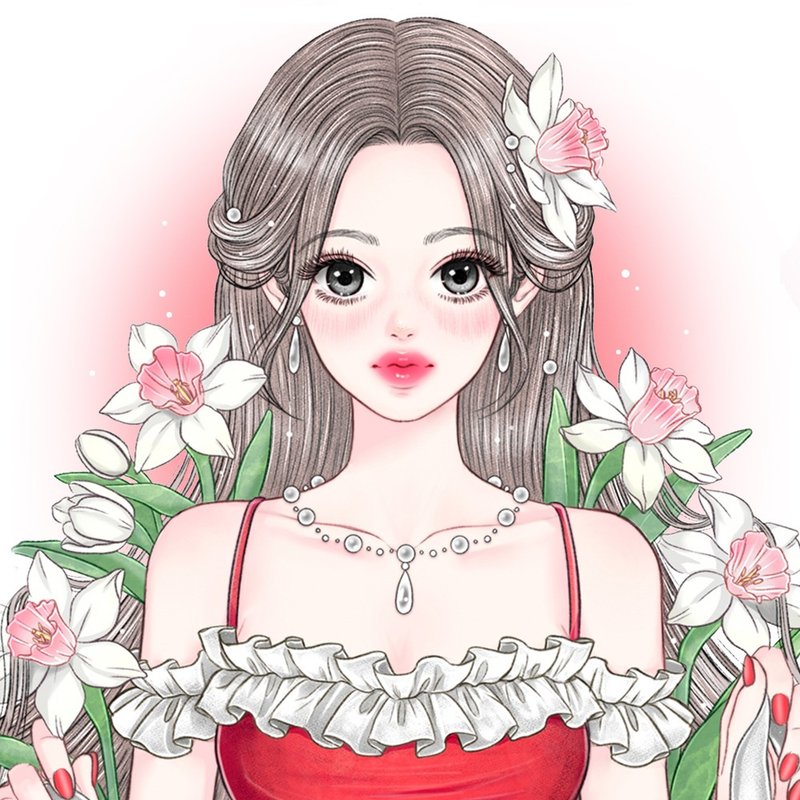 水仙花贴纸 - 贴纸 - 纸 