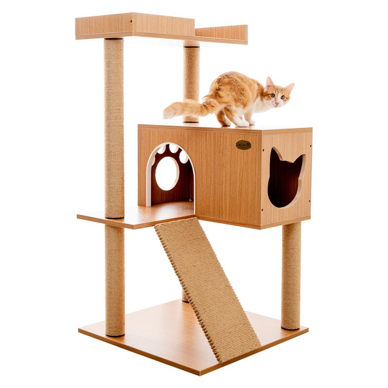 【MOMOCAT】C201北欧森林猫跳台 - 两款木色 - 抓板/跳台 - 木头 