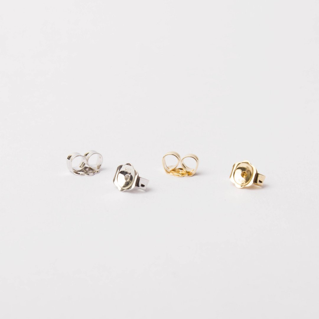 14K 金耳扣 纯 K 金 | K黄 K白 | 以一对贩售 不卖单支 - 耳环/耳夹 - 贵金属 金色