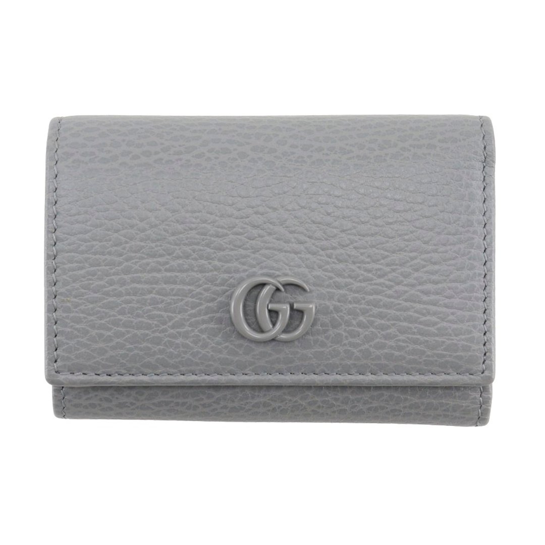 【日本直送】GUCCI 古驰 GG Marmont 三折银包 短银包 644407 女装【二手品】 - 皮夹/钱包 - 真皮 灰色