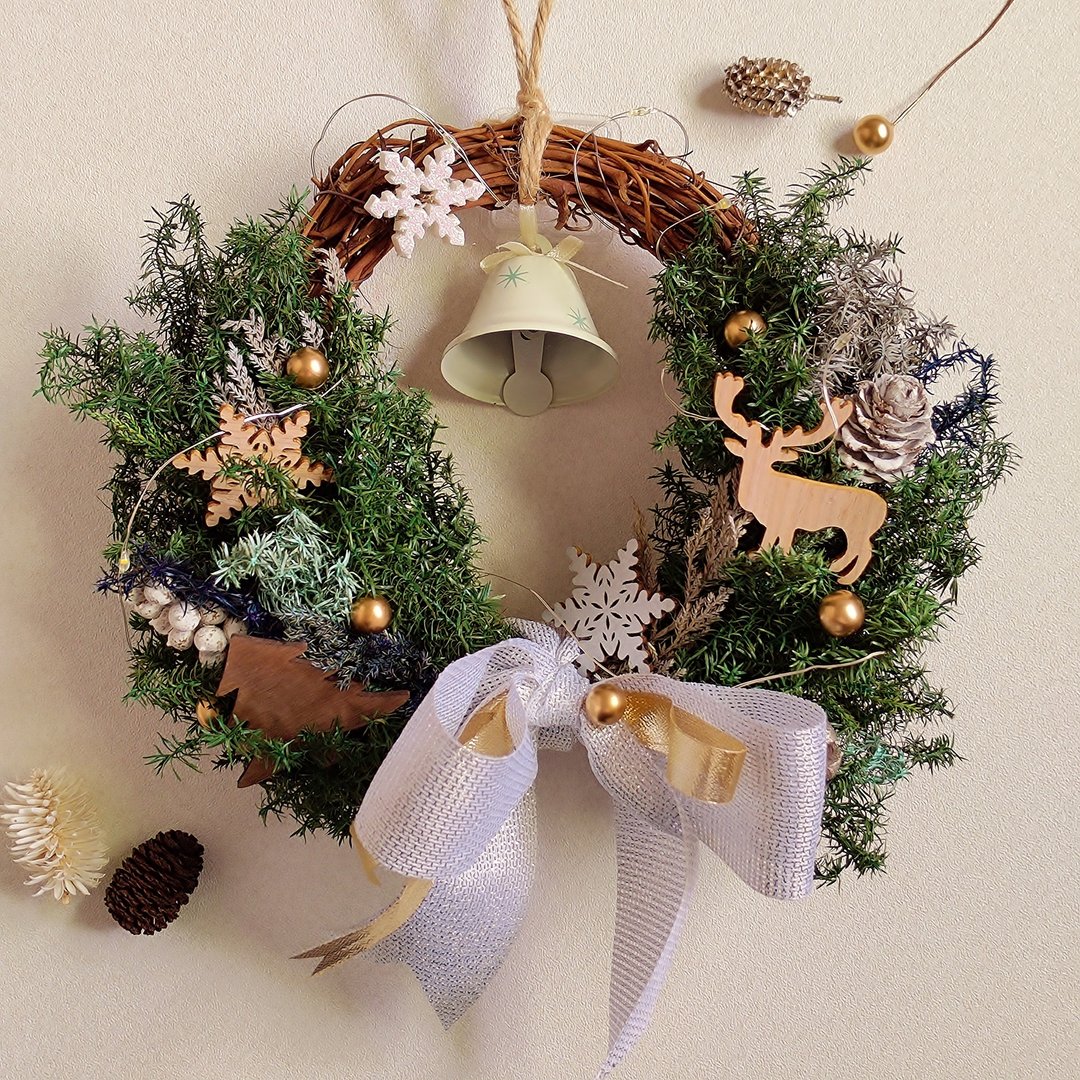 【X'mas│叮叮当2.0】圣诞花圈│永生花(不凋花)│干燥花 - 干燥花/捧花 - 植物．花 多色