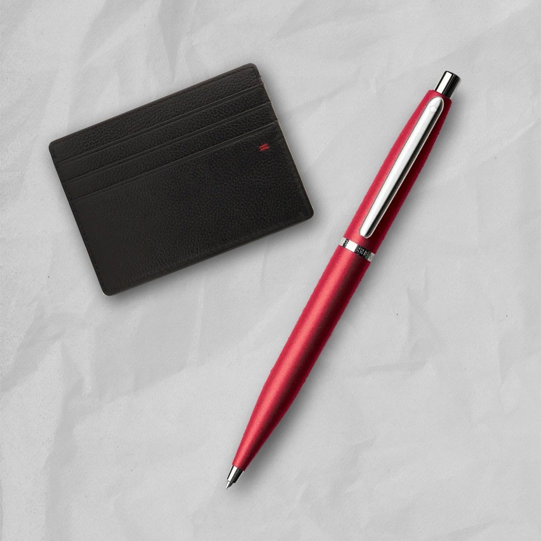 【SHEAFFER】VFM 系列极致红原子笔 + 经典卡夹礼盒 免费刻字 - 圆珠笔/中性笔 - 其他金属 红色