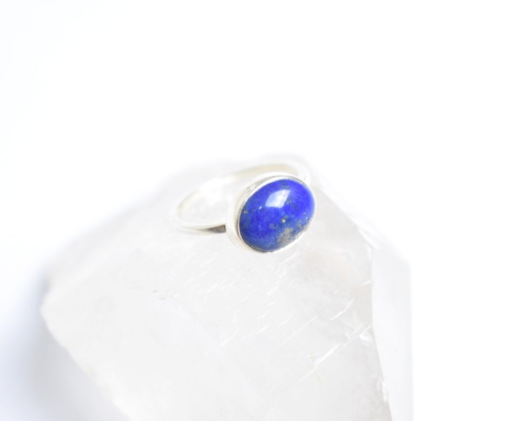 Lapis lazuli Silver ring - 戒指 - 石头 蓝色