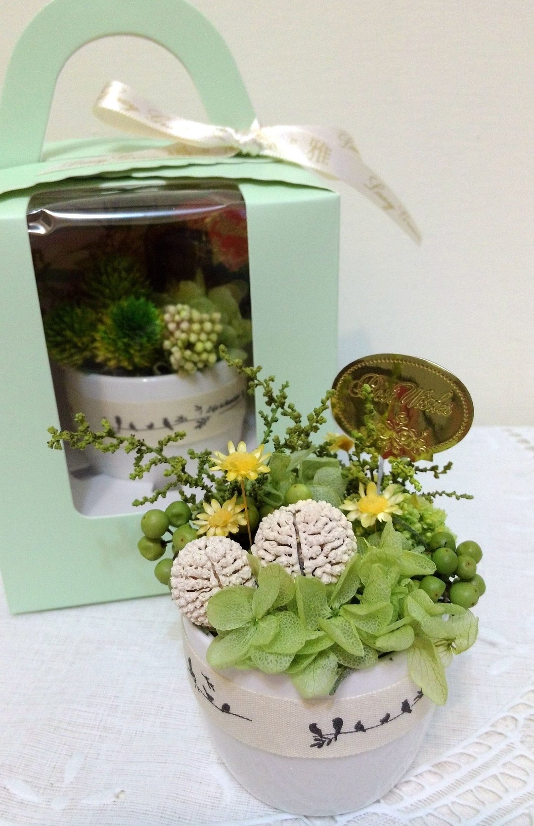  l 迷你疗愈植栽-木丹果果 l *感恩*感谢*疗愈*不凋花.恒星花.永生花*礼物*绿色* - 植栽/盆栽 - 植物．花 