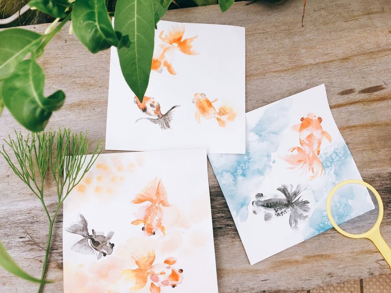 可许愿时段。水彩体验课 金鱼夏的祭典 Hazel老师 - 插画/绘画/写字 - 纸 