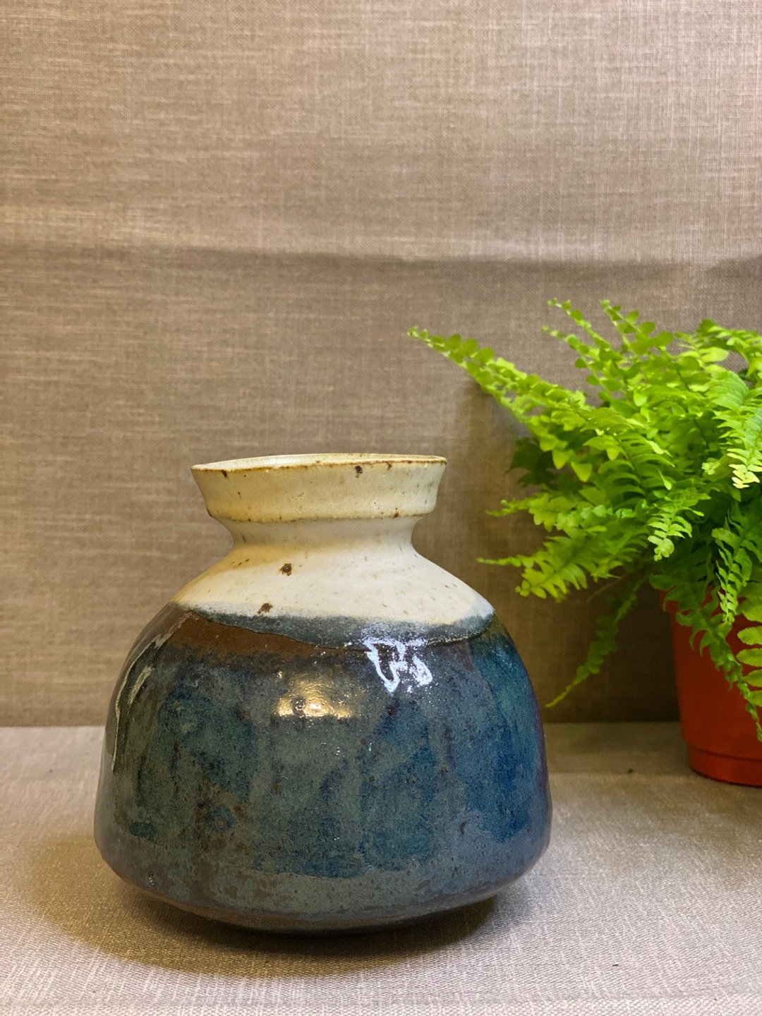 手捏陶瓶花瓶 - 花瓶/陶器 - 陶 