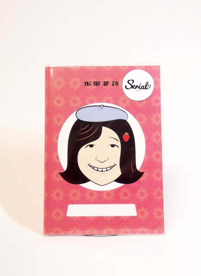 草莓女孩--骑马钉空白笔记本 - 笔记本/手帐 - 纸 红色