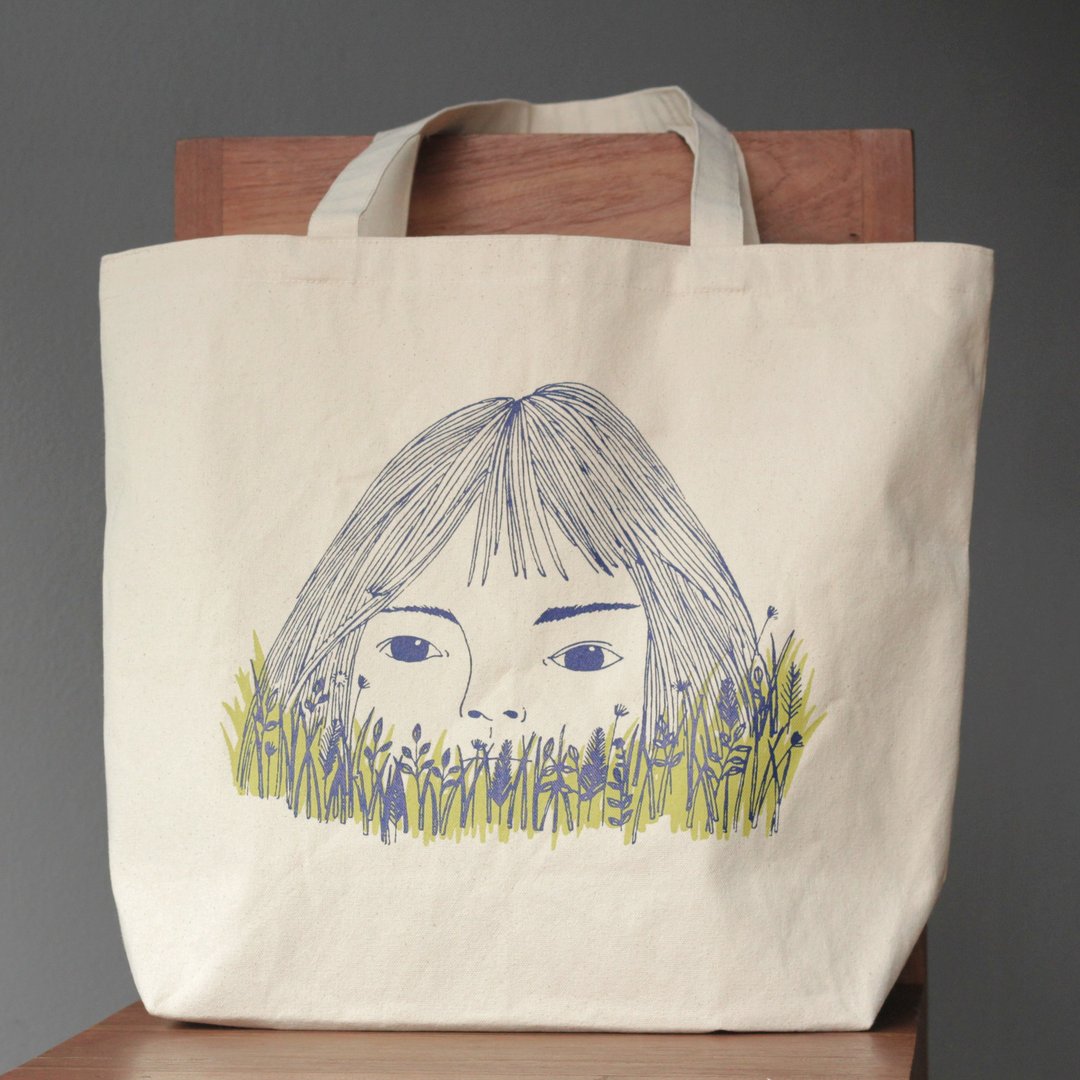 Sachiko Canvas Tote Bag - 其他 - 棉 卡其色