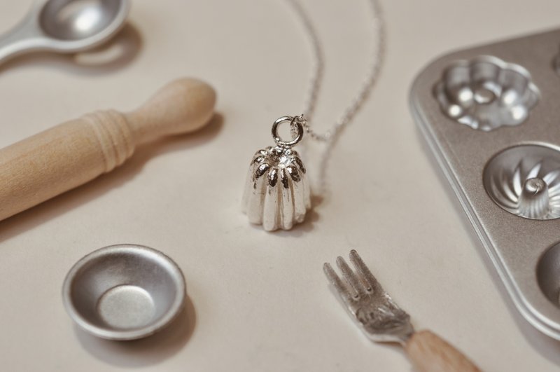 二毛银 x 曼蒂 - 面包店系列 -【可丽露面包】银 . 项链 - 项链 - 纯银 银色