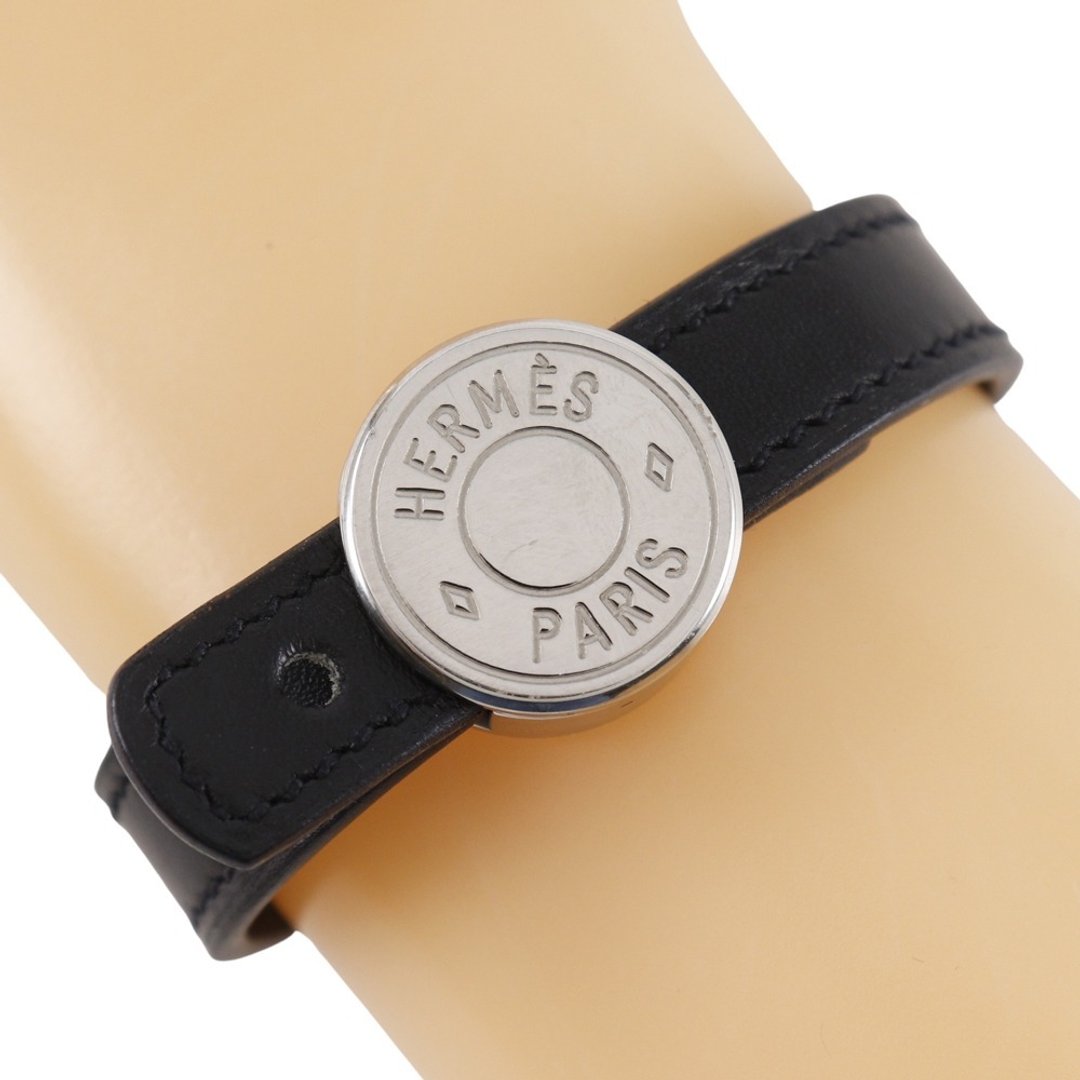 [日本直送] 爱马仕 HERMES Serie 环形手链 皮革 黑色/橙约 15.1g 女款 [二手] - 手链/手环 - 真皮 黑色