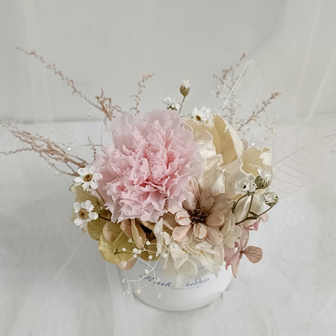 内湖 母亲节康乃馨永生花礼盆花桌花 DIY材料包文化币企业课程 - 植栽 - 植物．花 