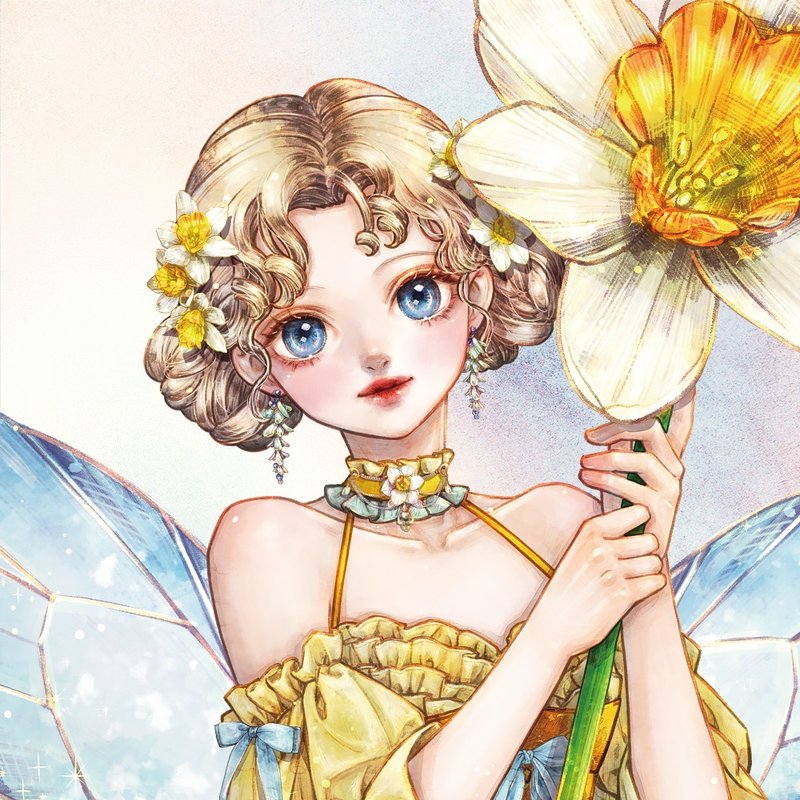 水仙小精灵贴纸 (8色) - 贴纸 - 纸 