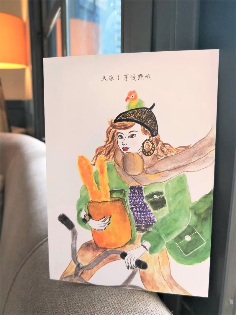 Postcard/万用明信片/明信片/手绘 - 卡片/明信片 - 纸 白色