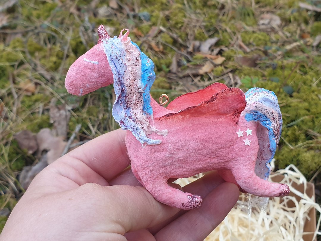 Rainbow Unicorn, home decor, eco-friendly, spun cotton toys - 其他 - 棉．麻 多色