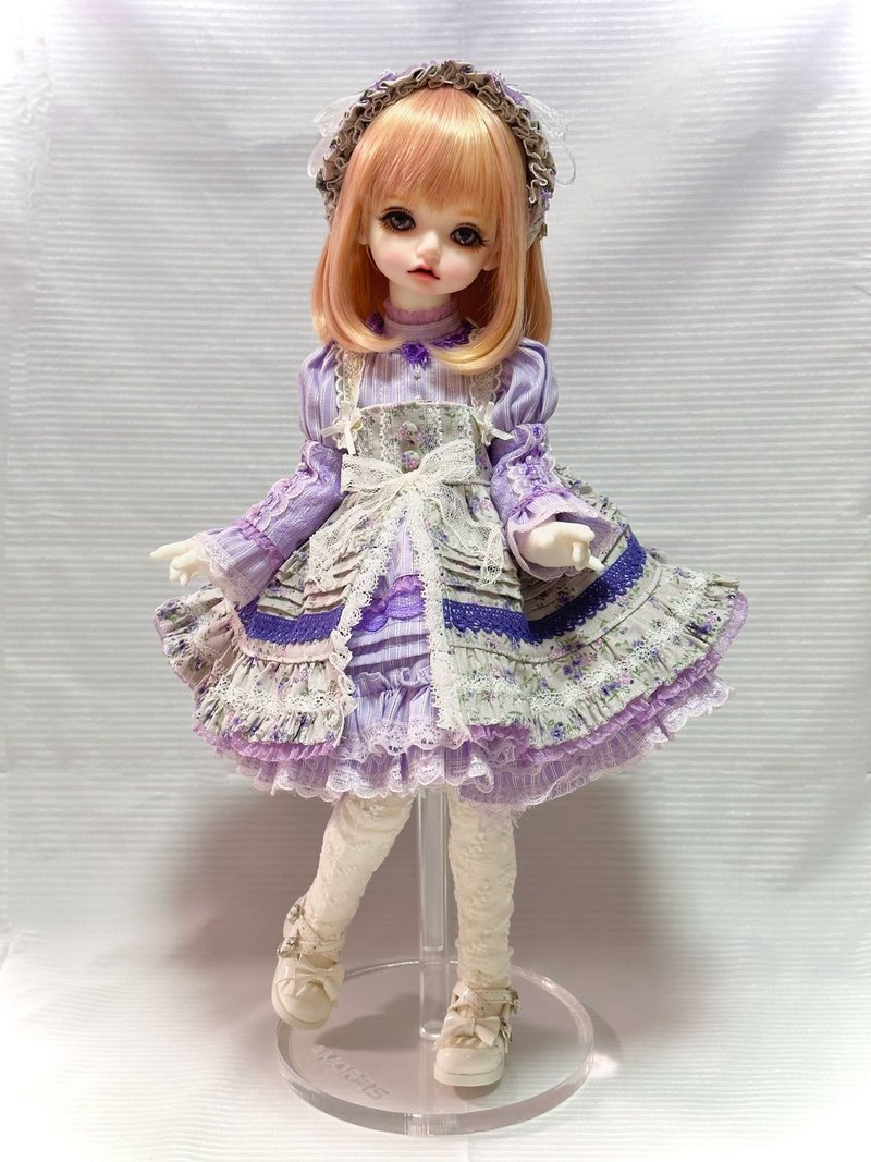 Rosenlied娃衣 1/4 4分BJD关节娃娃巨婴紫色碎花洋装六件套装 - 玩偶/公仔 - 棉．麻 