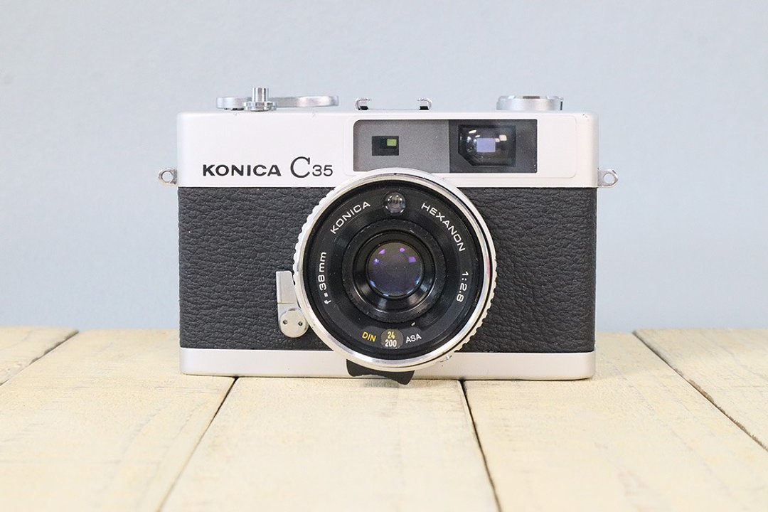 【包邮】【功能完好】经典老式底片相机 柯尼卡 KONICA C35 初期型 S/N191884 m048 - 相机 - 其他金属 黑色