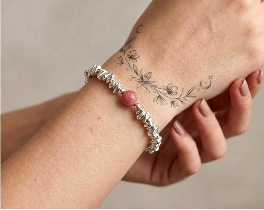 生日石水晶系列 可定制 提升人缘爱情运红纹石单珠水晶手链 - 手链/手环 - 水晶 